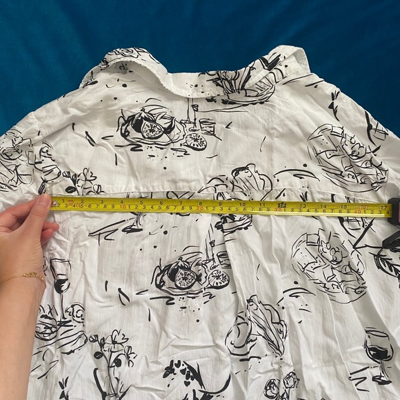 🍷💐 NEW Women's XL Wine Glass Dinner Party Blouse - Cocktails, Charcuterie - Picture 5 of 14